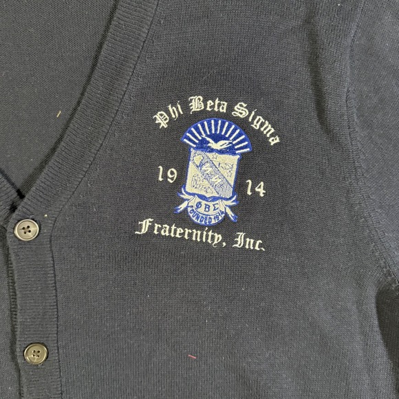 Chaps Phi Beta Sigma Fraternity Cardigan Sweater Mens Size XL Knit University - Picture 3 of 7
